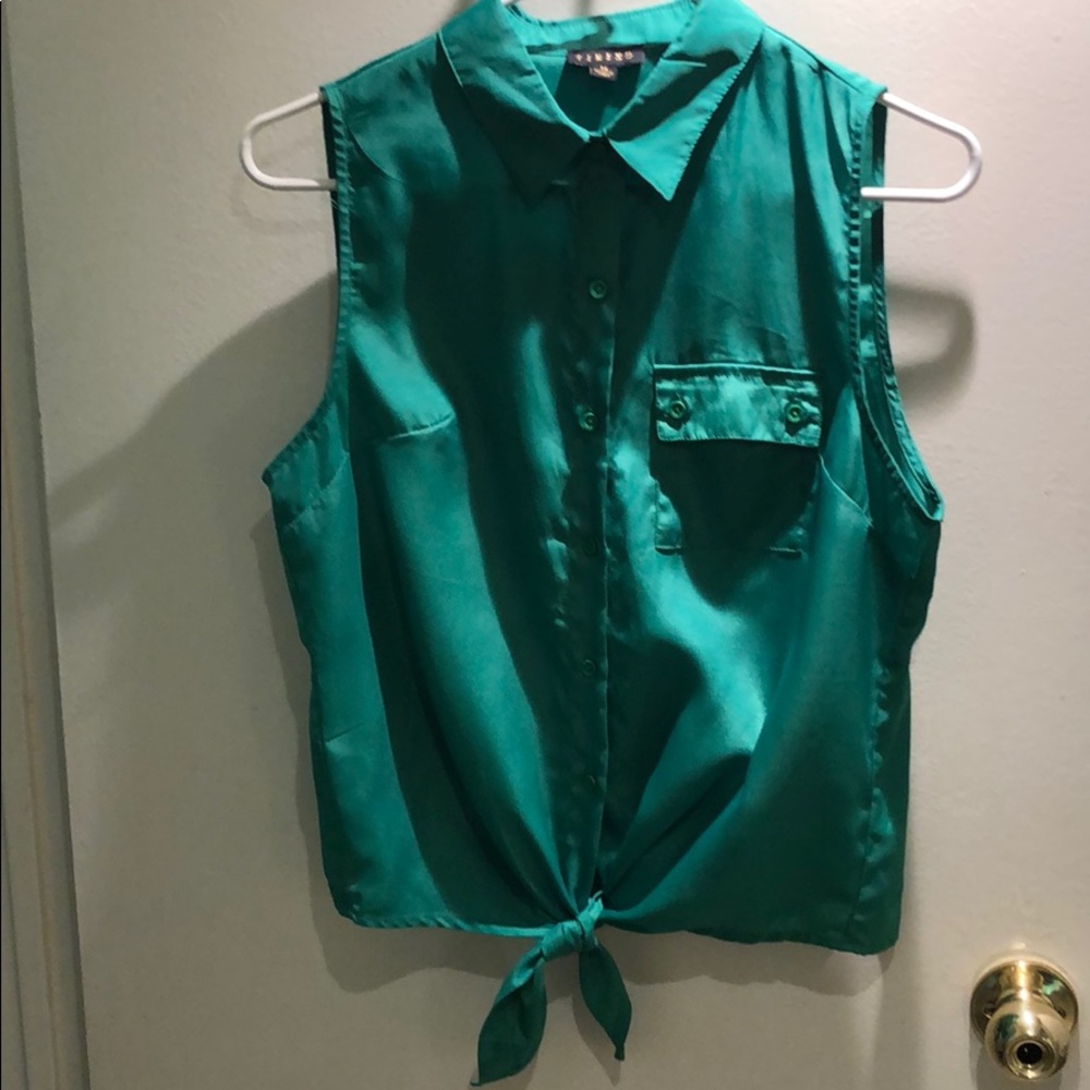 Bright green tank